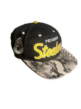 Mitchell & Ness Steelers Vintage Snakeskin Brim Adjustable Strapback Hat